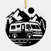 Rétro minimaliste Camper Van Aventure