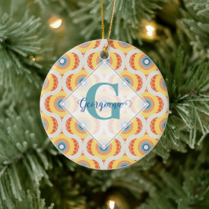 Décoration En Céramique Retro personnalisé Aegean Eté Radiant Mandala