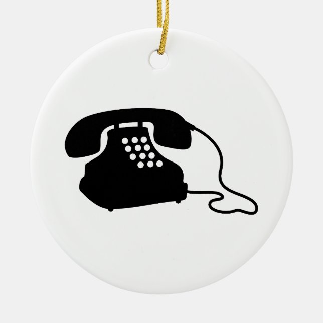 Décoration En Céramique Rétro téléphone (Devant)