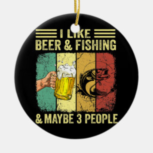 Décoration En Céramique Retro Vintage Bière et pêcheur Hommes femmes