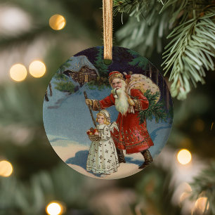 Décoration En Céramique Réveillon de Noël   Vintage