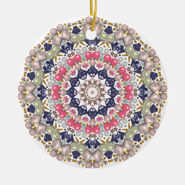 Décoration En Céramique Rhinestones, paillettes, confettis (Devant)