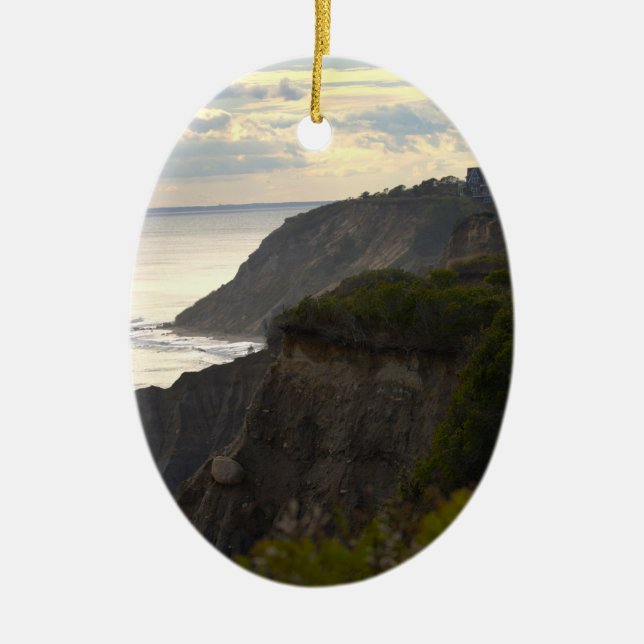 Décoration En Céramique Rhode Island Cliffs at Sunset Ornament  (Devant)