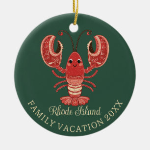 Décoration En Céramique Rhode Island Famille Vacances Souvenir Homard