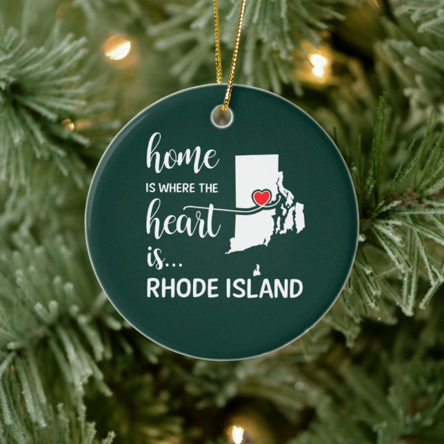 Décoration En Céramique Rhode Island home est le coeur (Arbre)