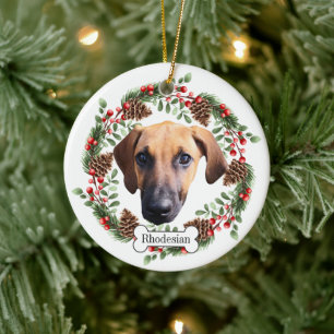 Décoration En Céramique Rhodesian Ridgeback chien personnalisées Animaux d