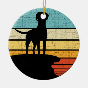 Décoration En Céramique Rhodesian Ridgeback Retro Vintage 60s les années 7