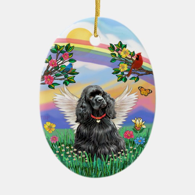 Décoration En Céramique Rianbow Life - Black Cocker Spaniel (Devant)