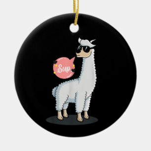Décoration En Céramique Rien de dramatique Lama amateur d'animaux Incroyab