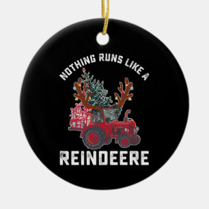 Décoration En Céramique Rien Ne Fonctionne Comme Un Reindeere Tractor