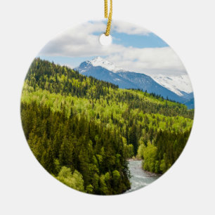 Décoration En Céramique Rivière de montagne dans la forêt de la Colombie-B