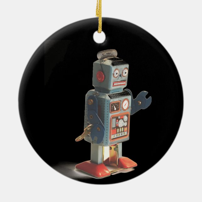 Décoration En Céramique Robot de jouets rétro (Dos)