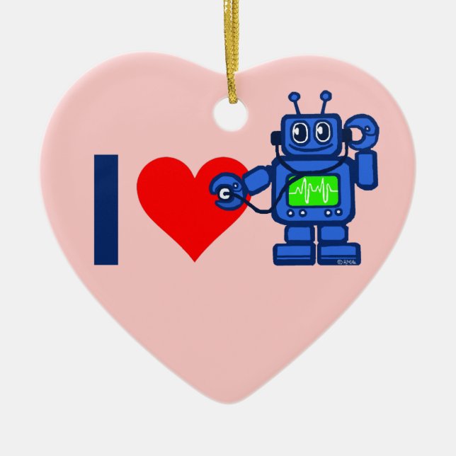 Décoration En Céramique Robot du coeur I (Devant)