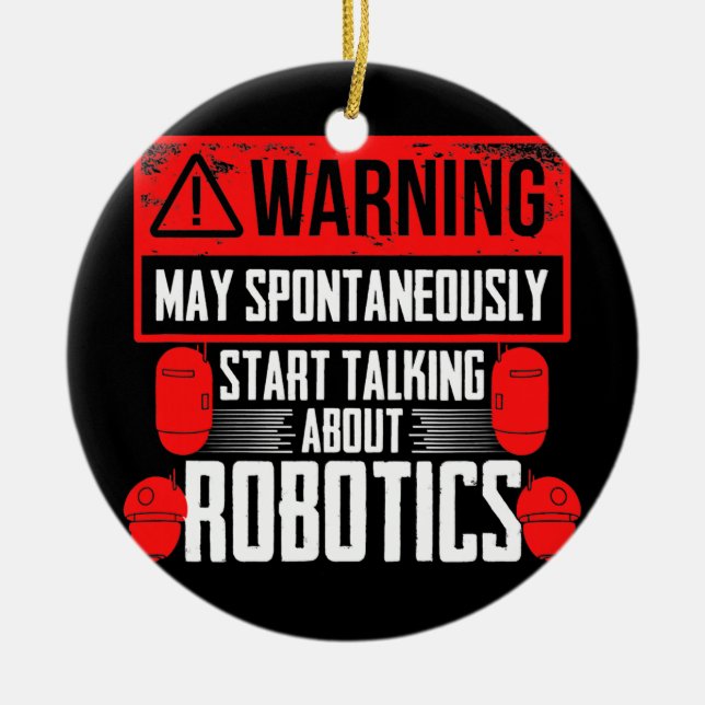 Décoration En Céramique Robots Engineering Parler De Robotique (Devant)