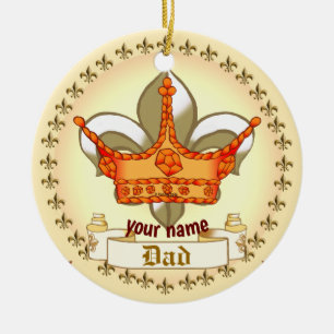 Décoration En Céramique Roi de la royauté Couronne Papa