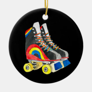 Décoration En Céramique Rollerskates art des années quatre-vingts