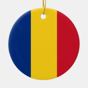Décoration En Céramique Romania Flag