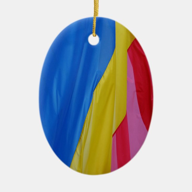 Décoration En Céramique Romanian Flag Ornament (Devant)