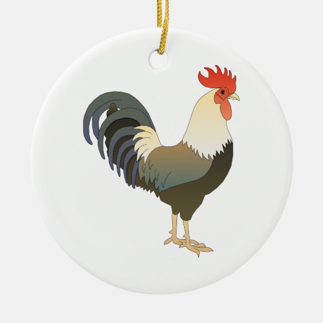Décoration En Céramique Rooster (Devant)