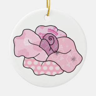 Décoration En Céramique Rose colorée