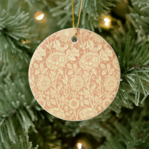 Décoration En Céramique Rose et rose par William Morris, fleurs vintage