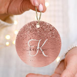 Décoration En Céramique Rose Gold brossé Parties scintillant métallique No<br><div class="desc">Personnalisez facilement ce design ornemental chic branché avec une jolie parties scintillant brillante or rose sur un arrière - plan métallique brossé or rose.</div>