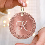 Décoration En Céramique Rose Gold brossé Parties scintillant métallique No<br><div class="desc">Personnalisez facilement ce design de céramique chic branché avec une jolie parties scintillant brillante or rose sur un arrière - plan métallique brossé or rose.</div>