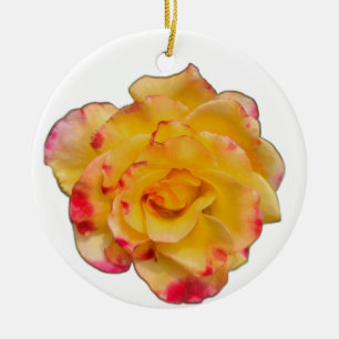 Décoration En Céramique Rose jaune et rose