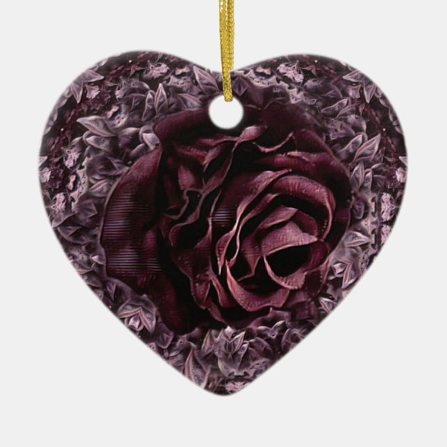 Décoration En Céramique Rose Mandala (Devant)