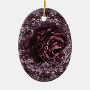 Décoration En Céramique Rose Mandala 