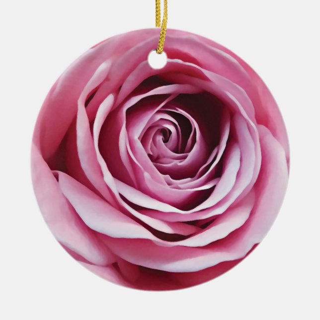 Décoration En Céramique Rose rose (Devant)