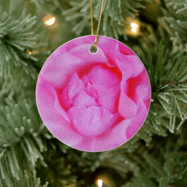 Décoration En Céramique rose rose (Arbre)