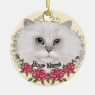 Décoration En Céramique Roses de chat persan
