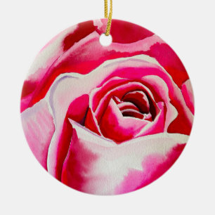 Décoration En Céramique Roses roses rose aquarelle art