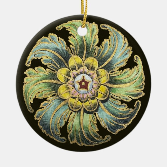 Décoration En Céramique Rosette architecturale antique n° 1 (Devant)