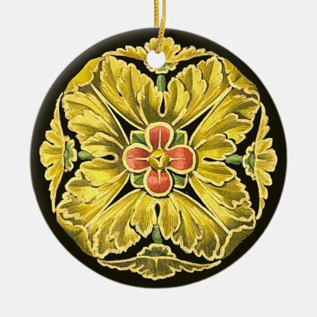 Décoration En Céramique Rosette architecturale antique n° 3 (Devant)