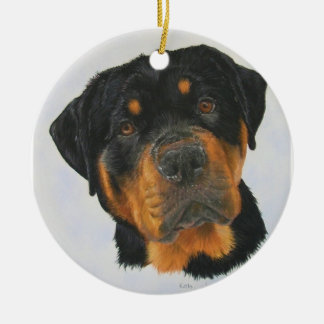 Décoration En Céramique Rottweiler