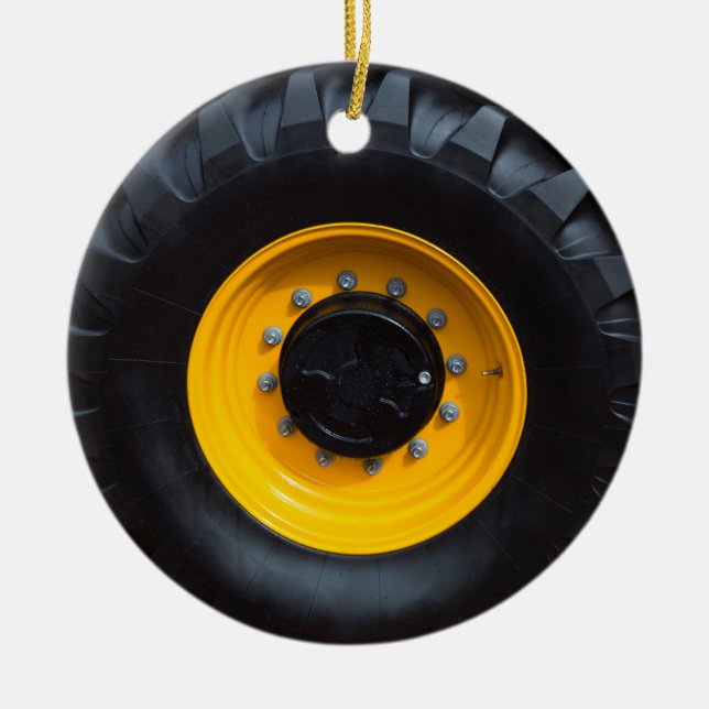 Décoration En Céramique Roue de construction (Devant)