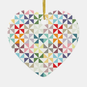 Décoration En Céramique Roue géométrique colorée