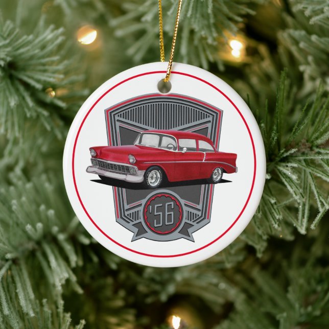 Décoration En Céramique Rouge classique 1956 Tri Cinq (Arbre)