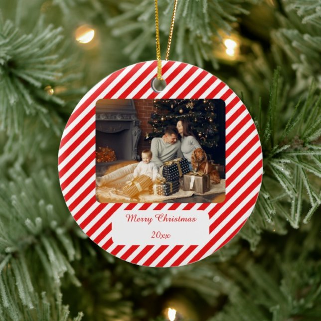 Décoration En Céramique Rouge et blanc moderne rayé (Créateur téléchargé)