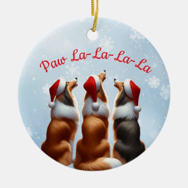 Décoration En Céramique Rough Collie  (Devant)