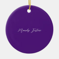 Royal Purple Plain Élégante Calligraphie minimalis