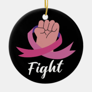 Décoration En Céramique Ruban rose Femmes Sensibilisation au cancer Cancer