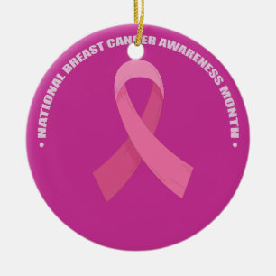 Décoration En Céramique Ruban Rose Femmes Sensibilisation au Cancer du Sei