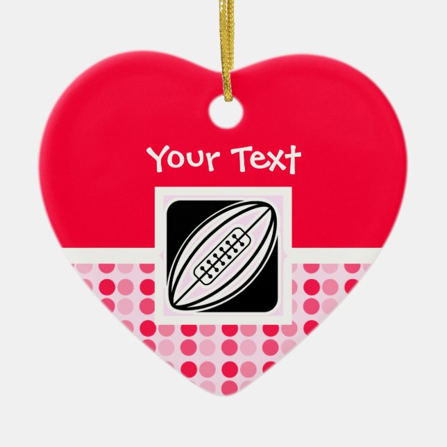 Décoration En Céramique Rugby mignon (Devant)