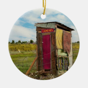 Décoration En Céramique Rural - Latrine extérieure - Bonbons gratuits 1939