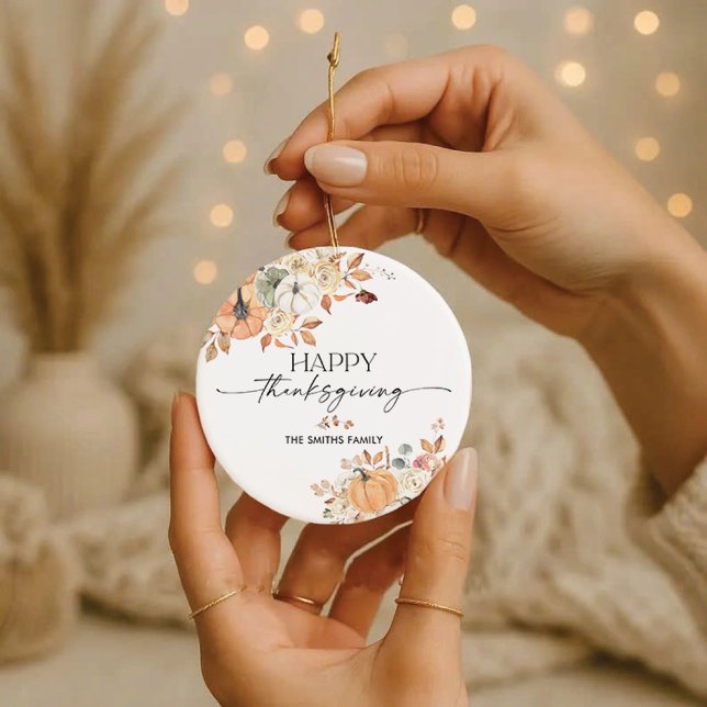 Décoration En Céramique Rustic Pumpkins Thanksgiving Dinner Ornament  (Créateur téléchargé)