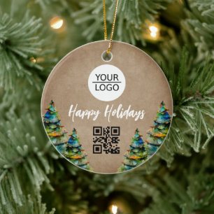Décoration En Céramique Rustique Ajoutez votre logo Code QR Texte personna