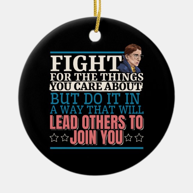 Décoration En Céramique Ruth Bader Ginsburg Diriger d'autres à vous rejoin (Devant)